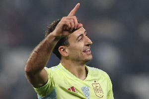 奥亚萨瓦尔已为西班牙攻入25球，并列队史射手榜第8