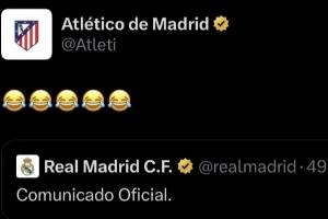 最“疯”官号！马竞官方号两周内因阿尔瓦雷斯先嘲巴萨，再讽皇马